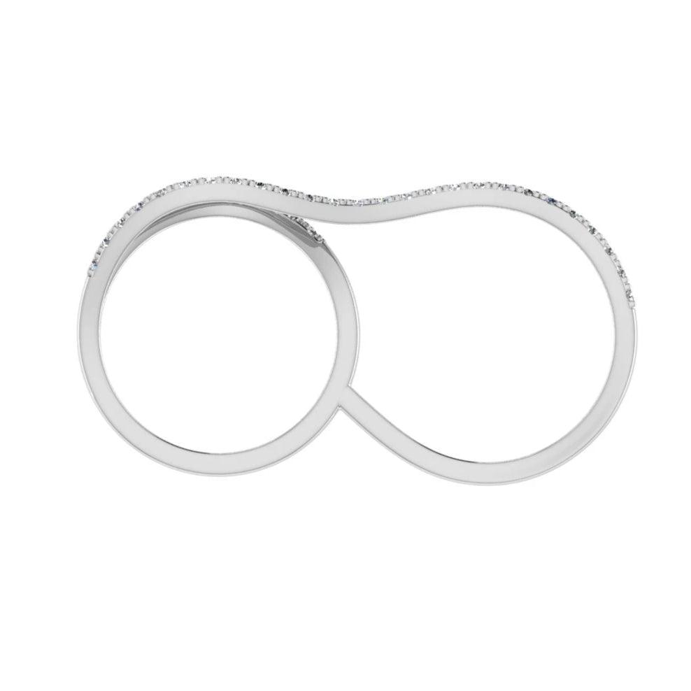 Diamond Two Finger Ring - Thenetjeweler