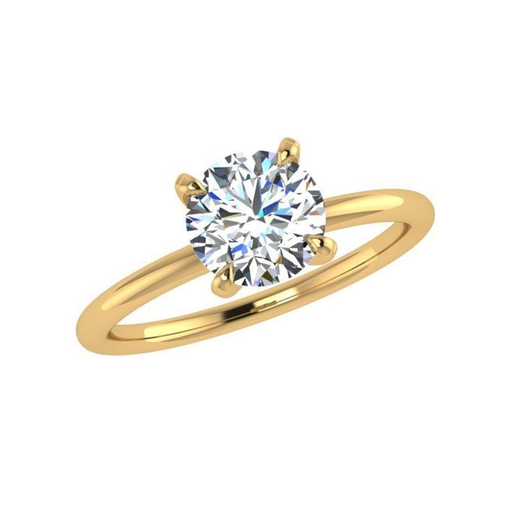 ROUND SOLITAIRE MOISSANITE RING - Thenetjeweler