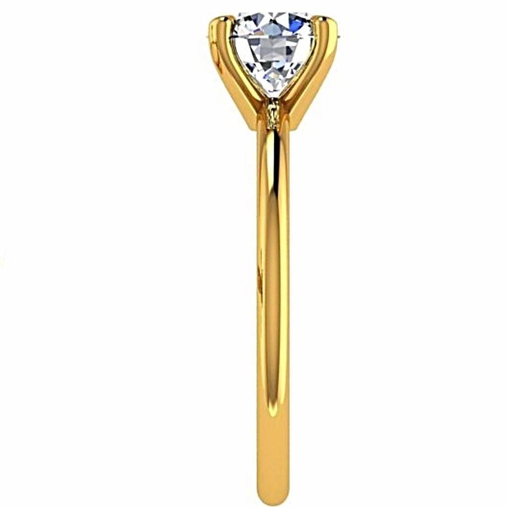Solitaire Diamond Engagement Ring 18K Gold - Thenetjeweler