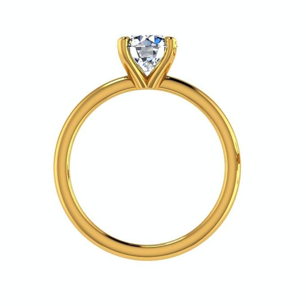 Solitaire Diamond Engagement Ring 18K Gold - Thenetjeweler