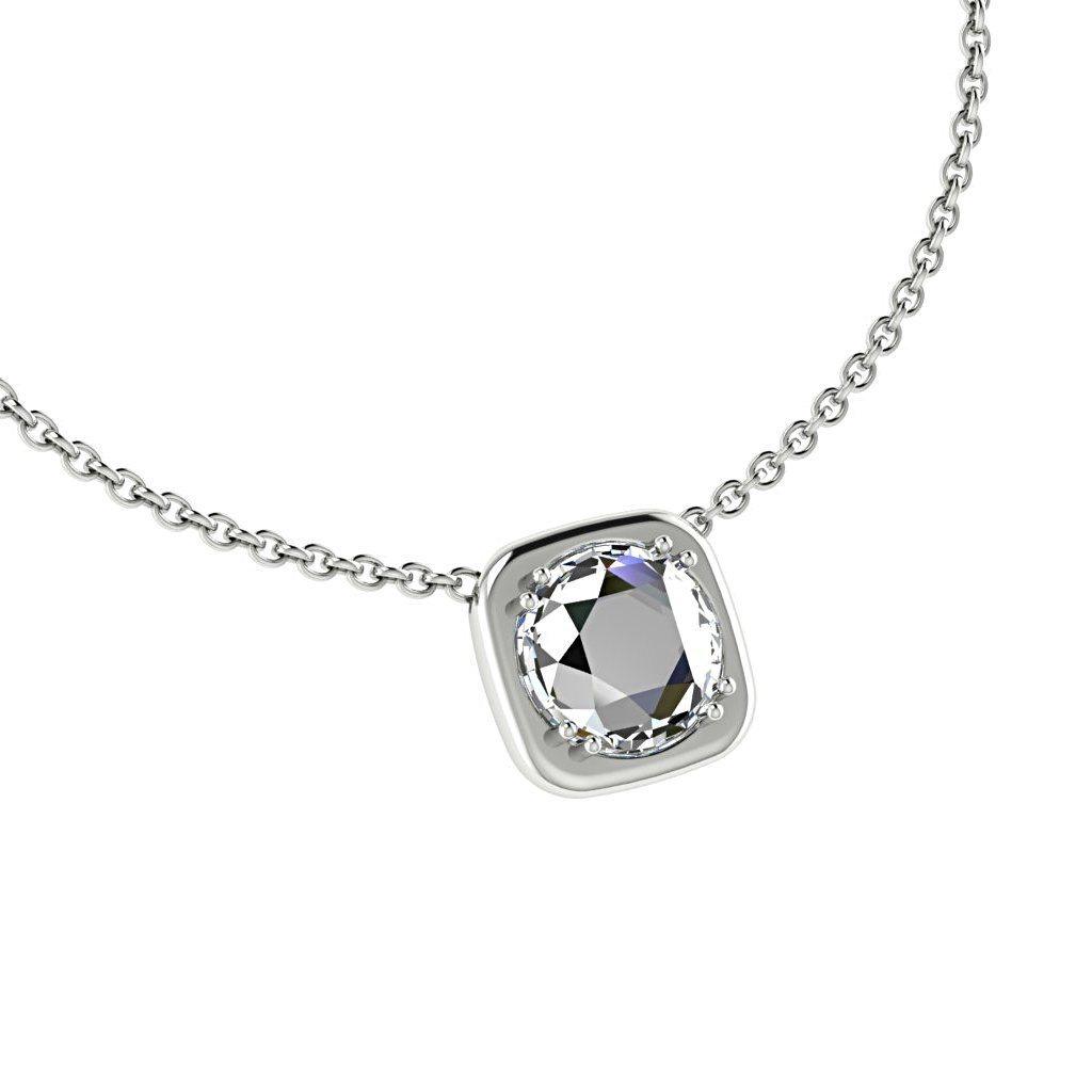 Rose Cut Diamond Pendant 18K Gold (2 ct. tw.) - Thenetjeweler