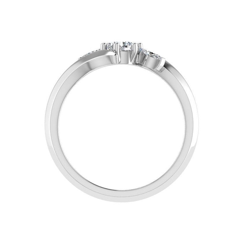 3 Stone Diamond Engagement Ring (0.10 ct. tw.) - Thenetjeweler