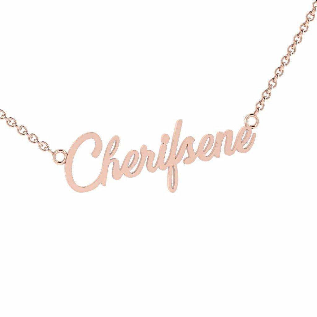 Personalized Name Necklace Cherifsene 14K Gold - Thenetjeweler