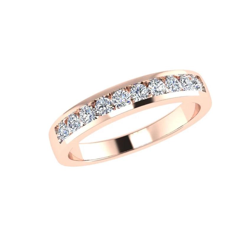 Channel Set Diamond Half Eternity Ring (0.30 ct. tw) - Thenetjeweler