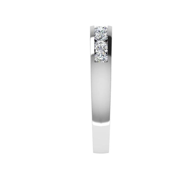 Channel Set Diamond Half Eternity Ring (0.30 ct. tw) - Thenetjeweler