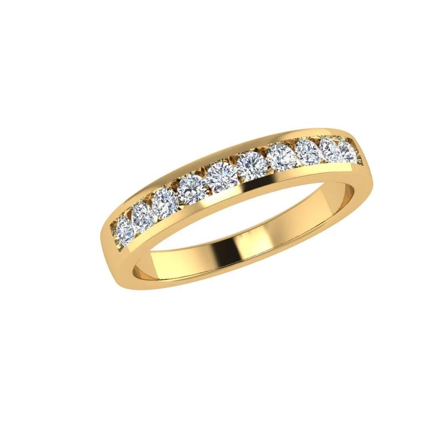 Channel Set Diamond Half Eternity Ring (0.30 ct. tw) - Thenetjeweler