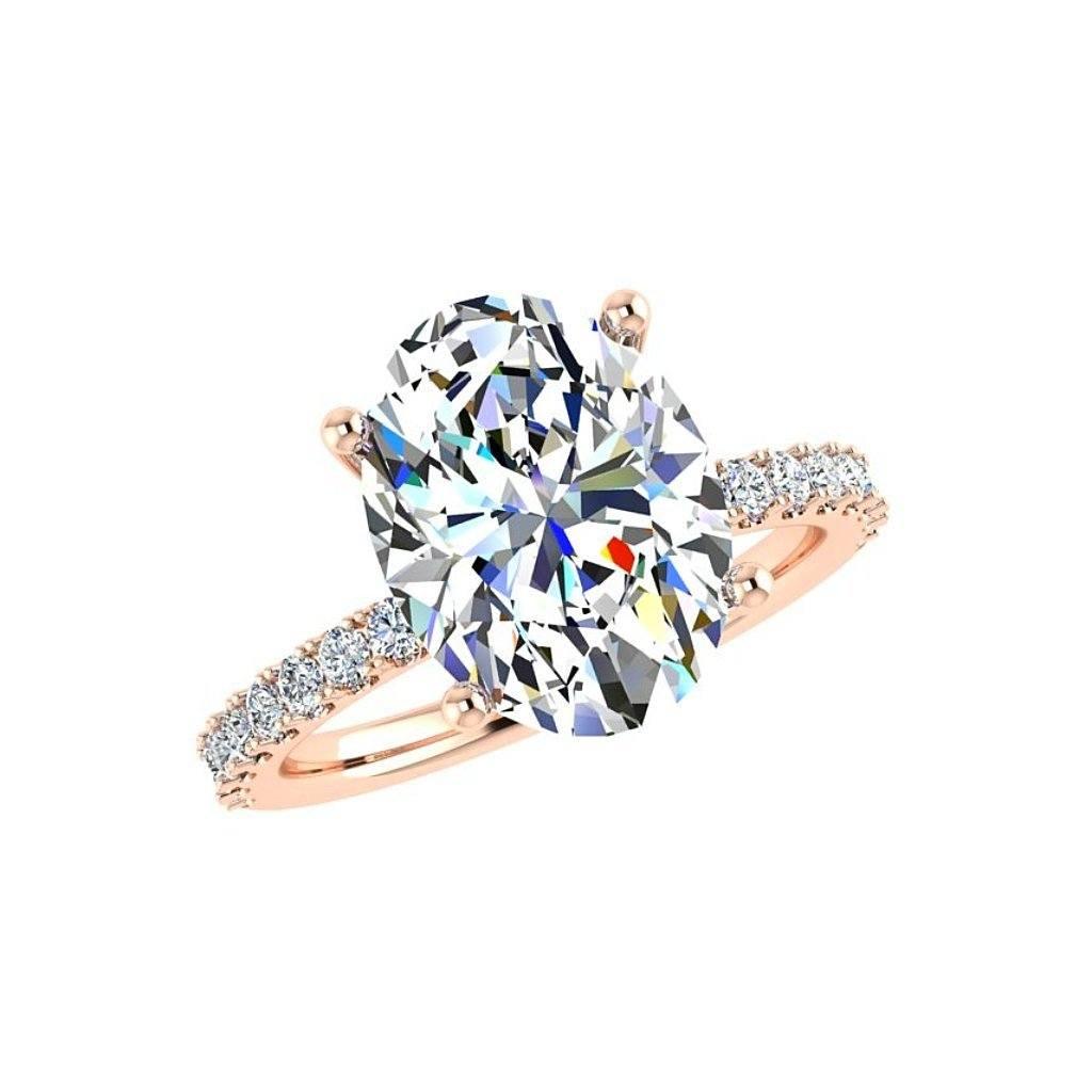 Oval Diamond Engagement Ring 18K Gold - Thenetjeweler