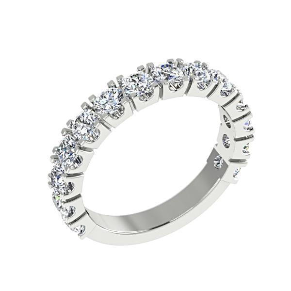 Diamond Stacked Bands Anniversary Rings 18k Gold 1.74 cwt - Thenetjeweler