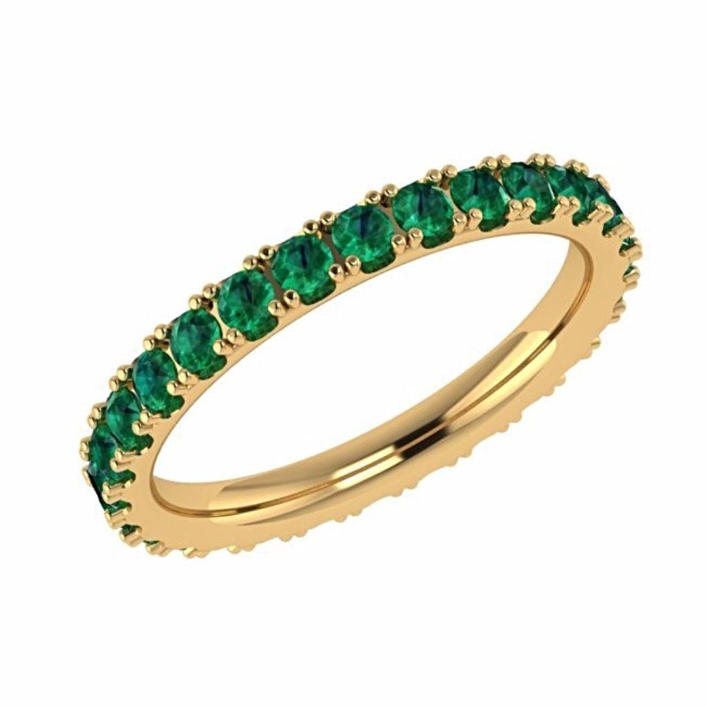 Emerald Eternity Band 14K White Gold - Thenetjeweler