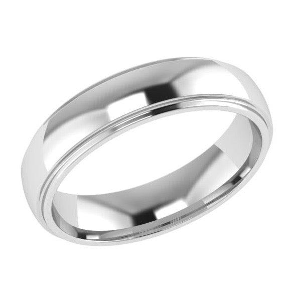 5mm Men's Wedding Band Ring 14K Gold - Thenetjeweler