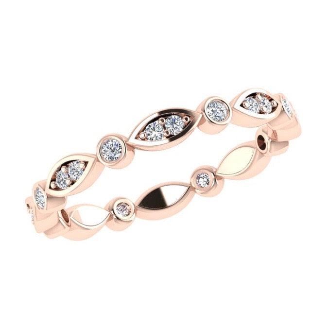 Marquise and Dot Diamond Eternity Ring 18K Gold - Thenetjeweler