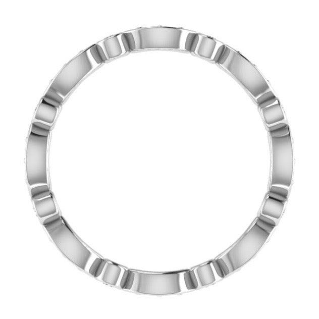 Marquise and Dot Diamond Eternity Ring 18K Gold - Thenetjeweler