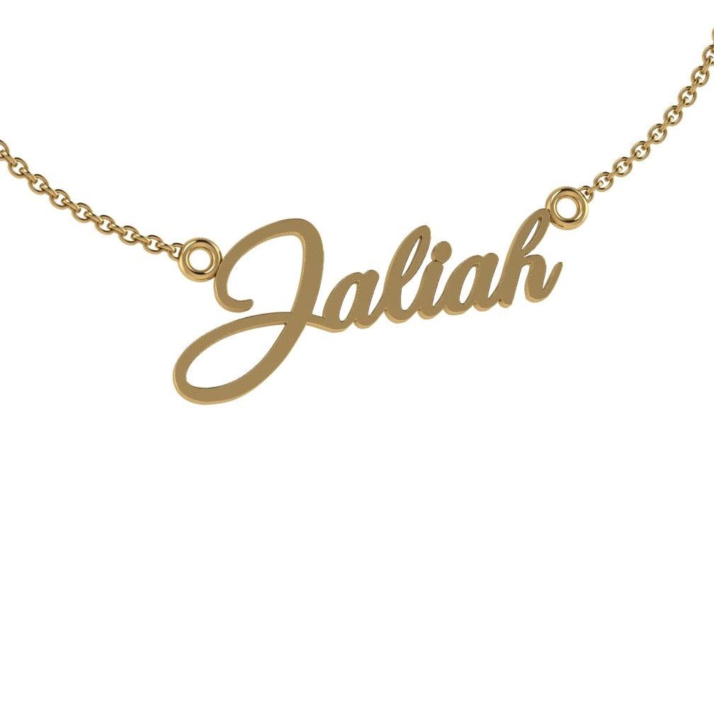 Personalized Name Necklace 'Jaliah' Gold - Thenetjeweler