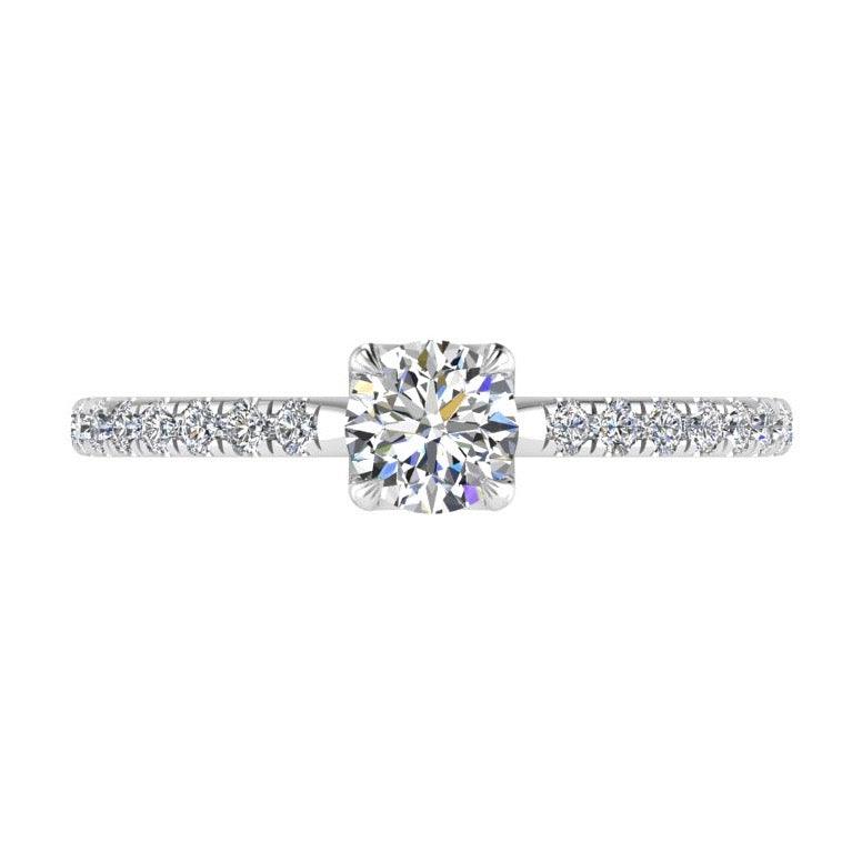 Diamond Crown Engagement Ring Side Stones (0.40 ct. tw) - Thenetjeweler