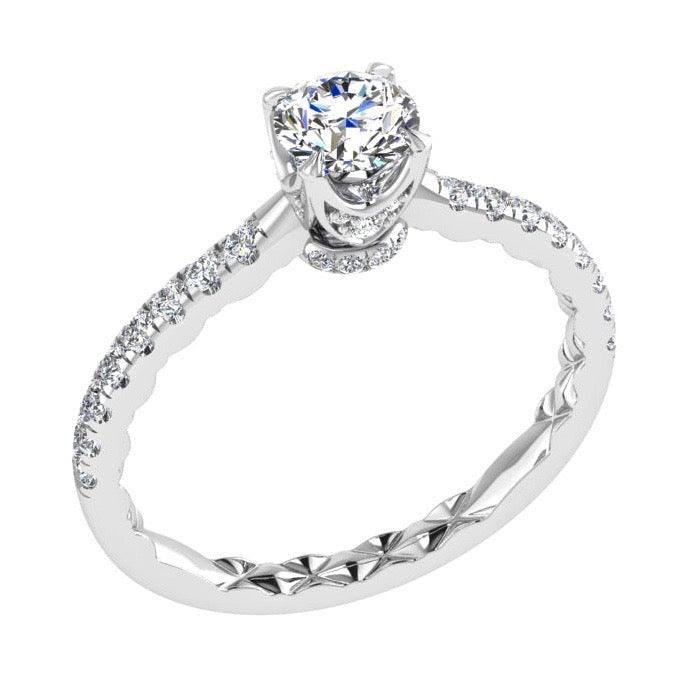 Diamond Crown Engagement Ring Side Stones (0.40 ct. tw) - Thenetjeweler