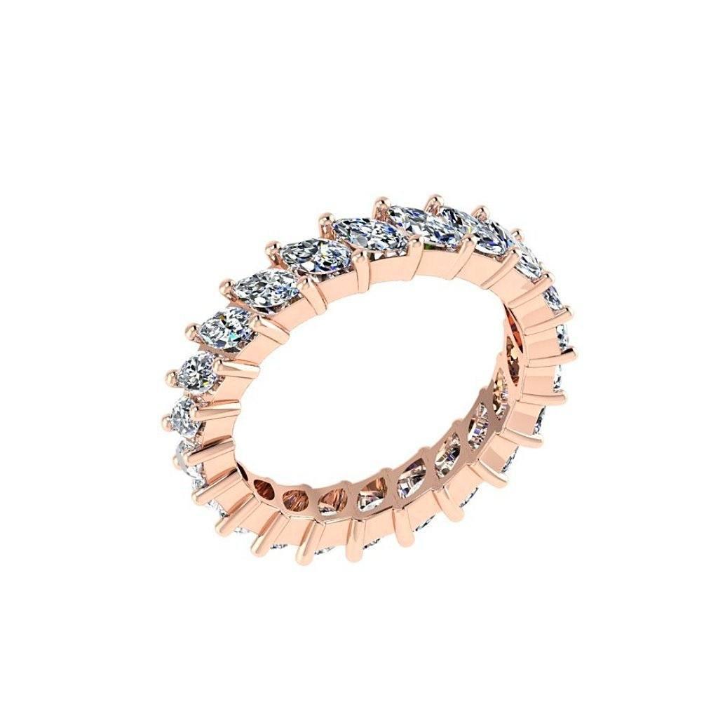 Marquise Cut Diamond Eternity Ring 18K White Gold - Thenetjeweler