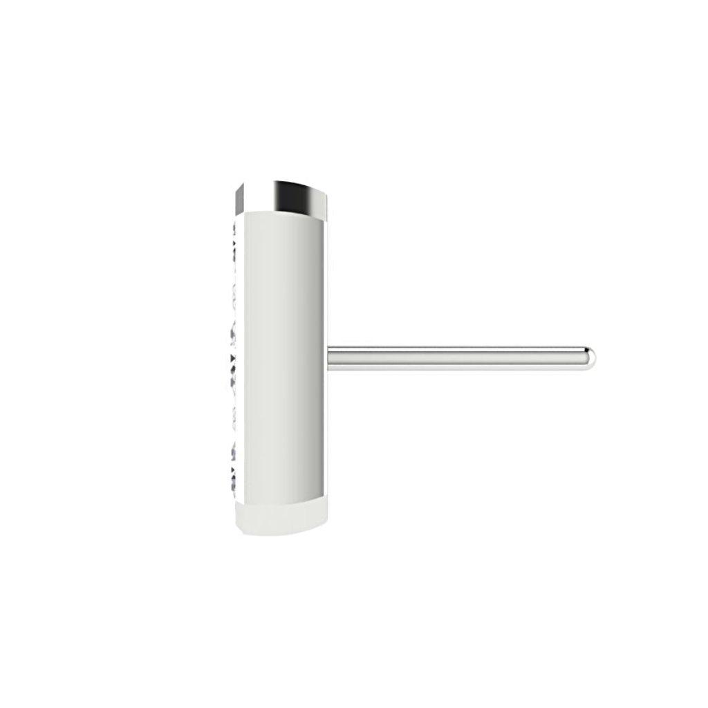 Square Diamond Earrings 18K White Gold - Thenetjeweler