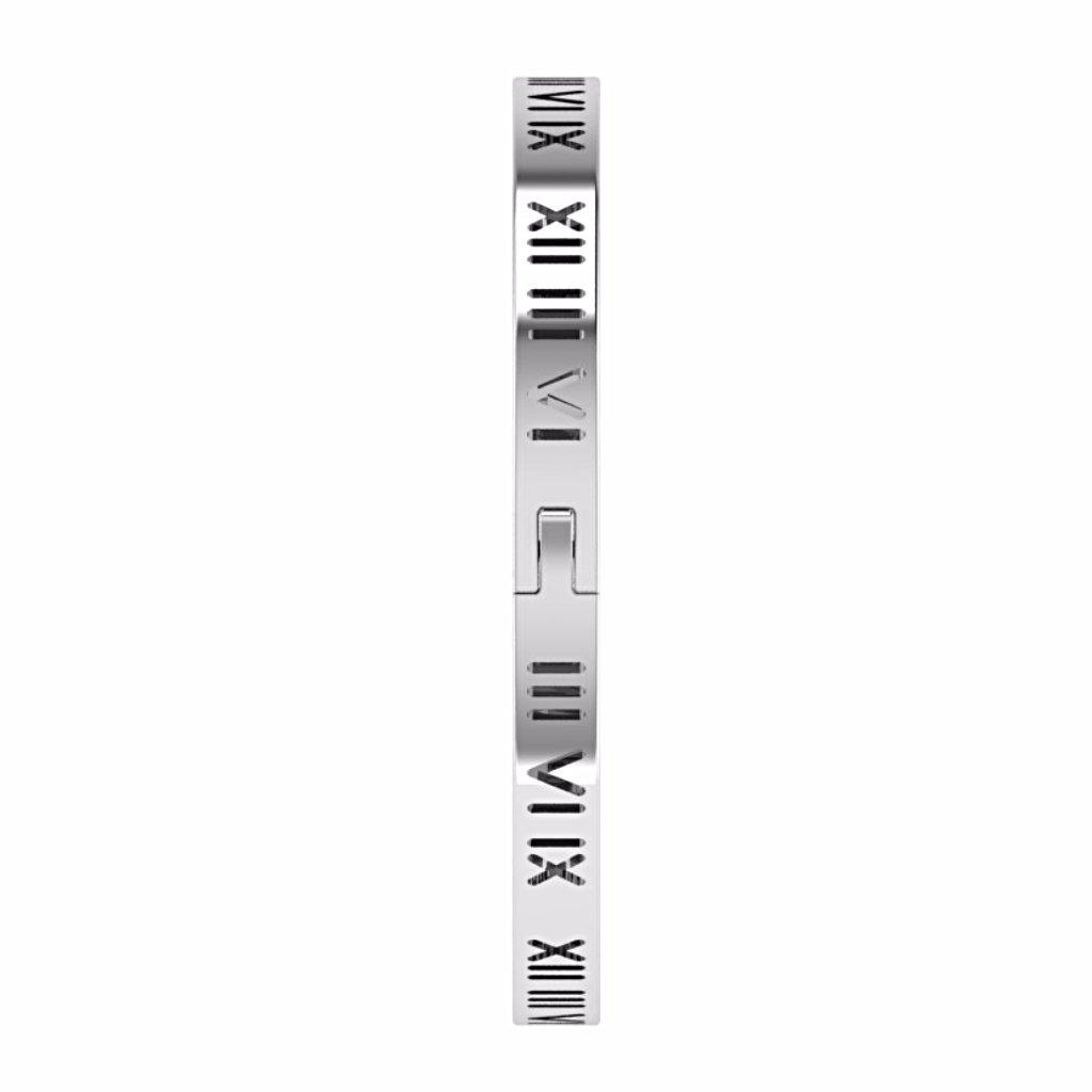 Roman Numerals Bangle Bracelet 14K Gold Plated 925 Sterling Silver - Thenetjeweler