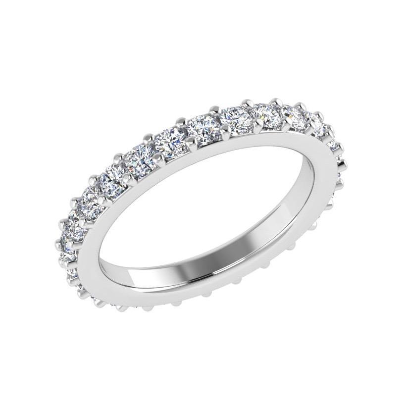Round Diamond Eternity Band Ring 18K Gold (1.10 ct. tw) - Thenetjeweler