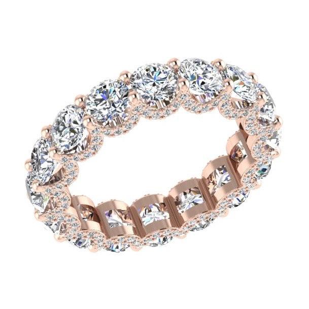 Round Diamond Eternity Ring 18K Gold 4.0 CARAT - Thenetjeweler