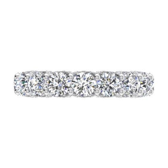 Round Diamond Eternity Ring 18K Gold 4.0 CARAT - Thenetjeweler