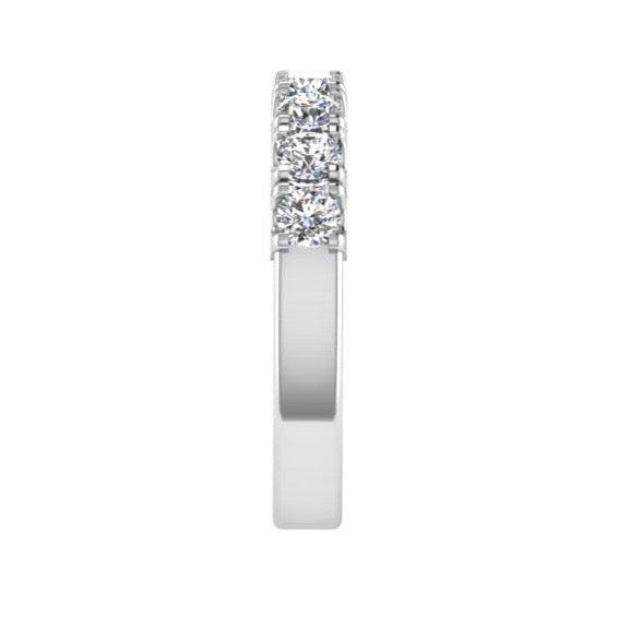 8 Diamond Semi Eternity Ring 18K Gold (0.80 ct.tw) - Thenetjeweler