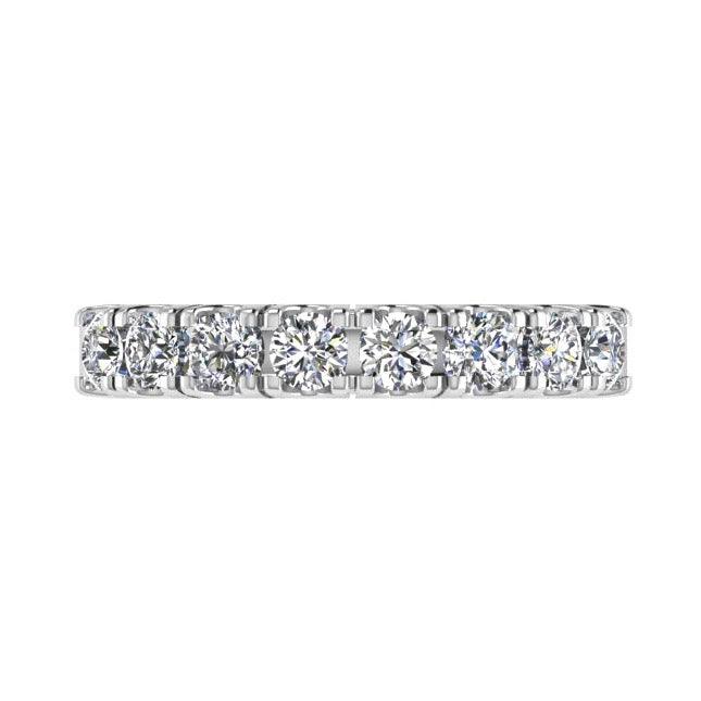 8 Diamond Semi Eternity Ring 18K Gold (0.80 ct.tw) - Thenetjeweler