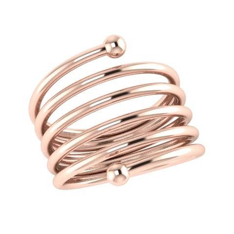 Diamond Spiral Ring 14K Gold - Thenetjeweler