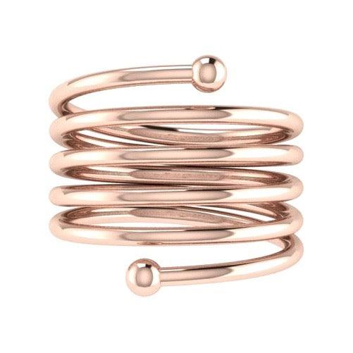Diamond Spiral Ring 14K Gold - Thenetjeweler
