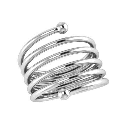 Diamond Spiral Ring 14K Gold - Thenetjeweler
