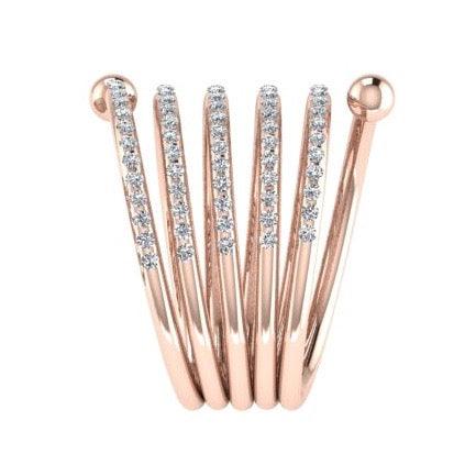 Diamond Spiral Ring 14K Gold - Thenetjeweler