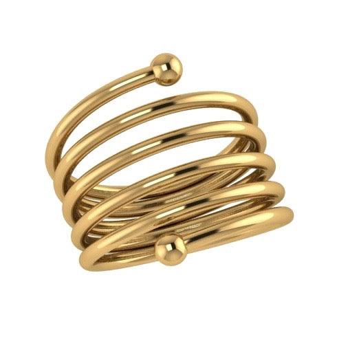 Diamond Spiral Ring 14K Gold - Thenetjeweler