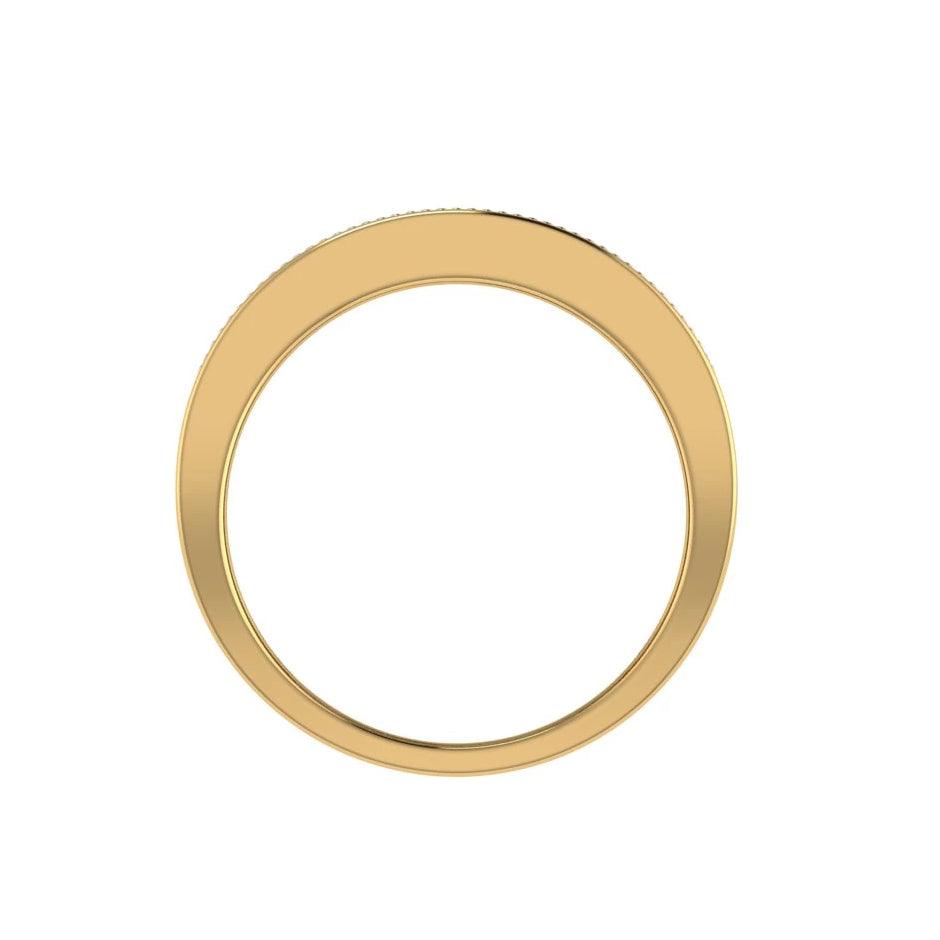 Pave Diamond Band Yellow Gold 14k 0.75 ct.tw - Thenetjeweler