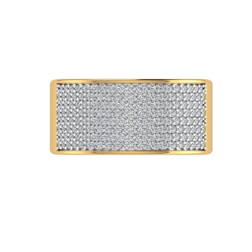Pave Diamond Band Yellow Gold 14k 0.75 ct.tw - Thenetjeweler
