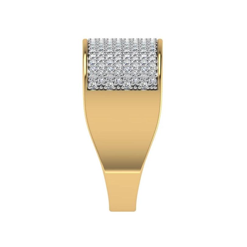Pave Diamond Band Yellow Gold 14k 0.75 ct.tw - Thenetjeweler