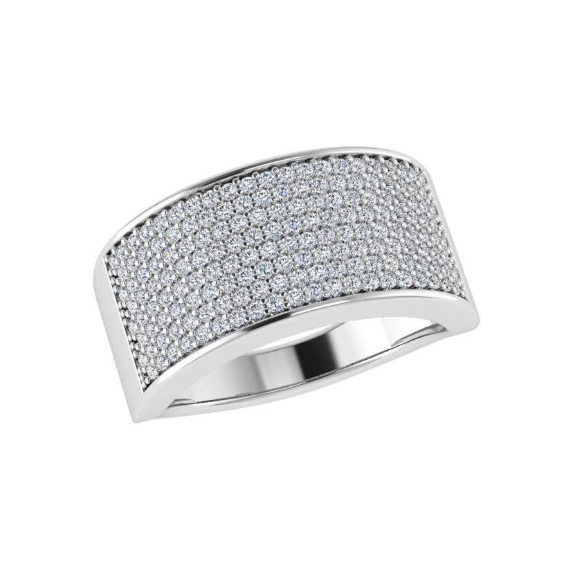 Pave Diamond Band Yellow Gold 14k 0.75 ct.tw - Thenetjeweler