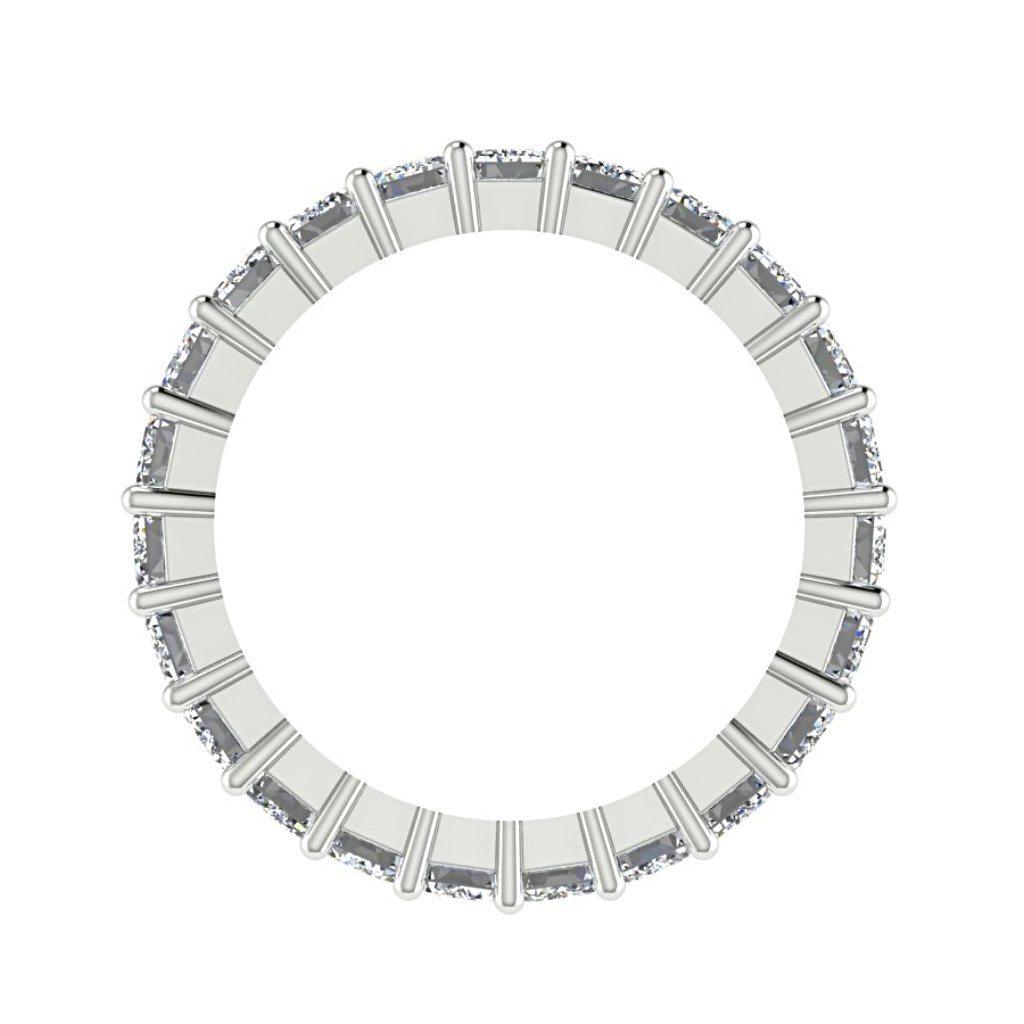 Emerald Cut Diamond Eternity Ring 18K Gold (3.68 ct. tw.) - Thenetjeweler
