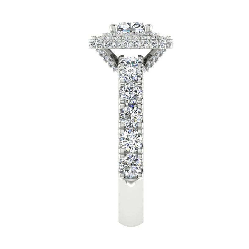 Double Halo Diamond Engagement Ring (1.50 ct.tw) - Thenetjeweler