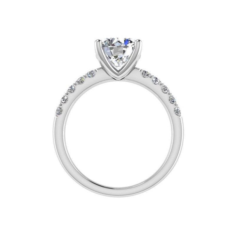 Round Diamond Engagement Ring Side Stones (0.26 ct.tw) - Thenetjeweler