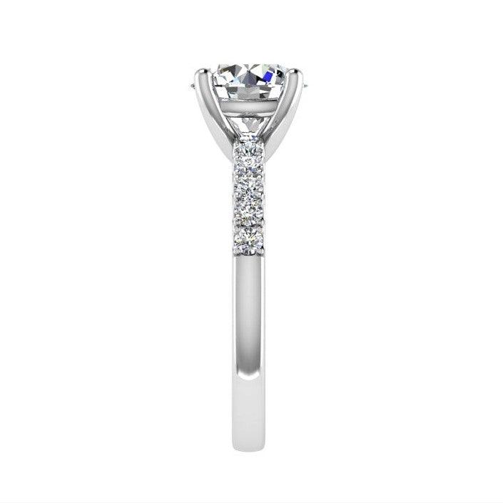 Round Diamond Engagement Ring Side Stones (0.26 ct.tw) - Thenetjeweler