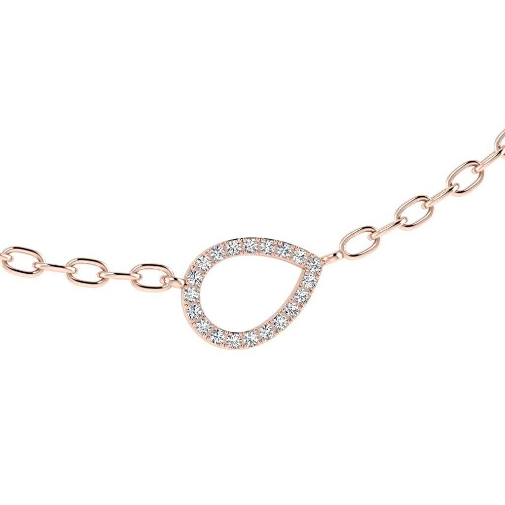 Pear Shaped Micro Pave Diamond Pendant 14K White Gold - Thenetjeweler