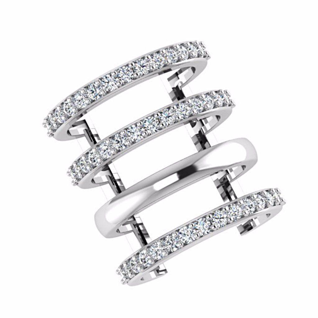 Multi Band Diamond Ring 18K Gold - Thenetjeweler