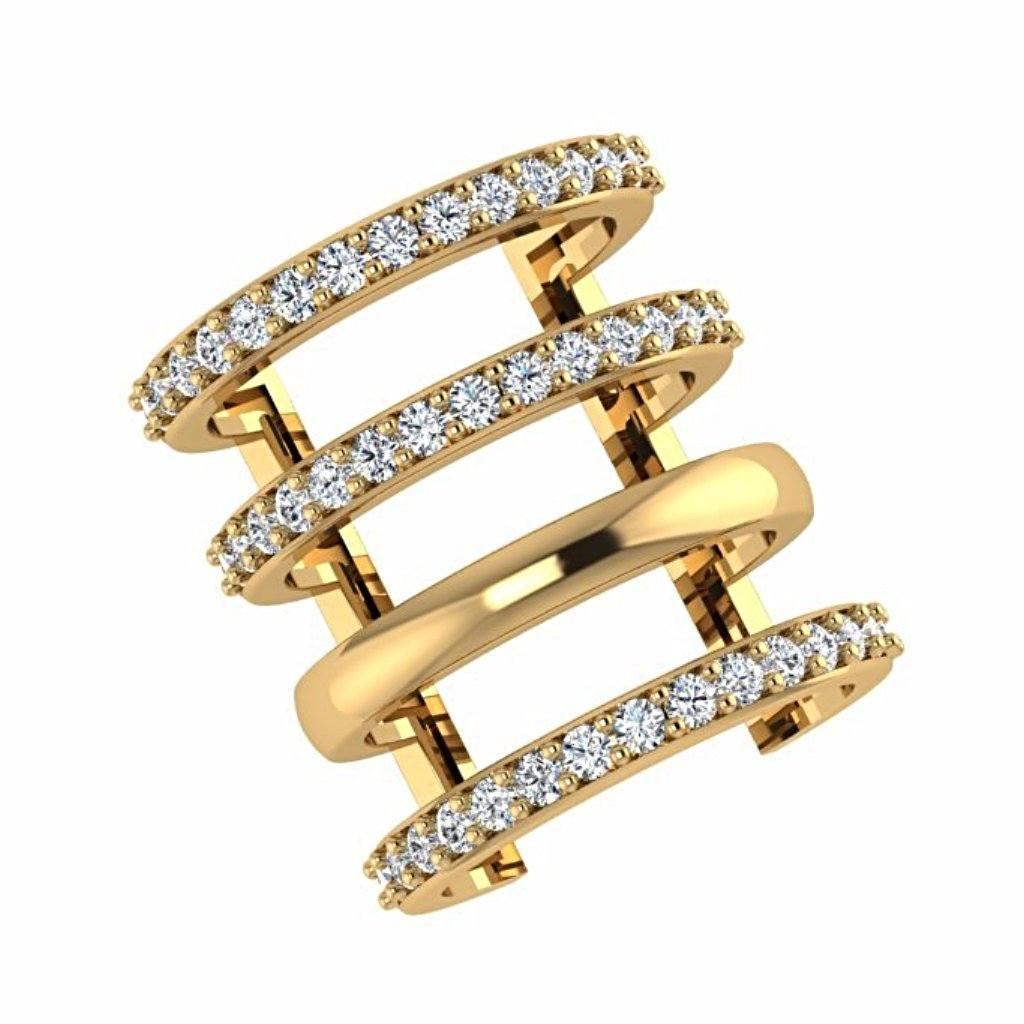 Multi Band Diamond Ring 18K Gold - Thenetjeweler