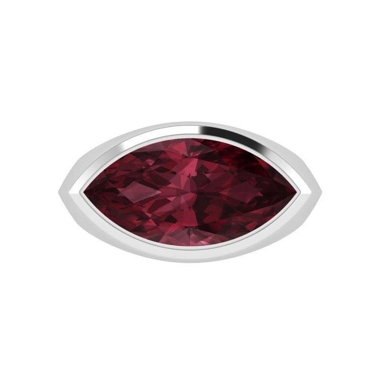 Garnet Gemstone Marquise Ring 14K Gold - Thenetjeweler