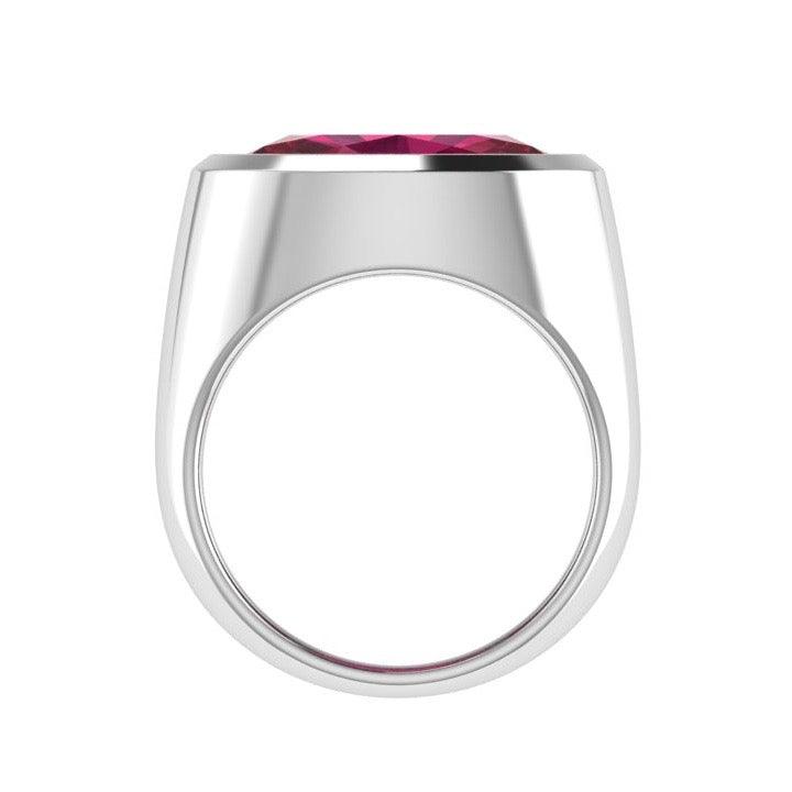 Ruby Gemstone Oval Ring 14K Gold - Thenetjeweler