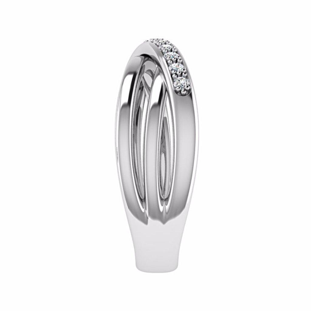 Crossover Diamond Ring 14K Gold - Thenetjeweler
