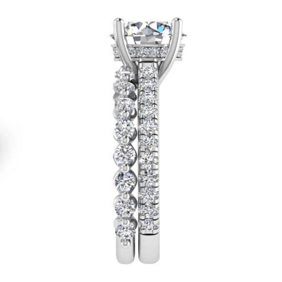 Diamond Engagement Ring and Semi Eternity Set - Thenetjeweler