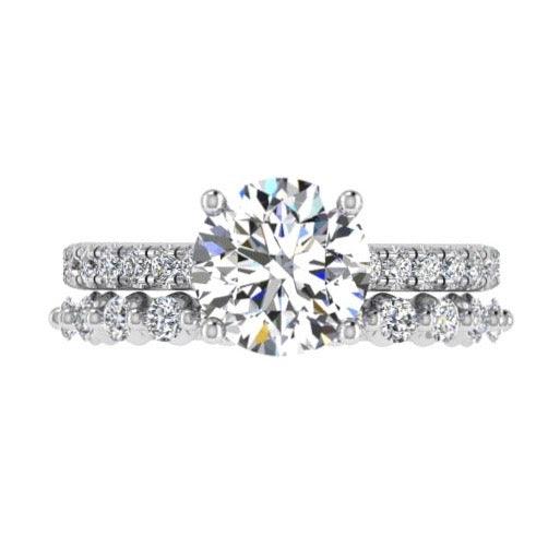 Diamond Engagement Ring and Semi Eternity Set - Thenetjeweler