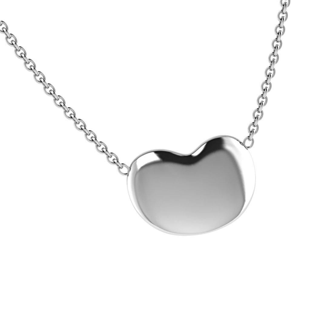 Puffed Heart Pendant Necklace 18K Gold - Thenetjeweler