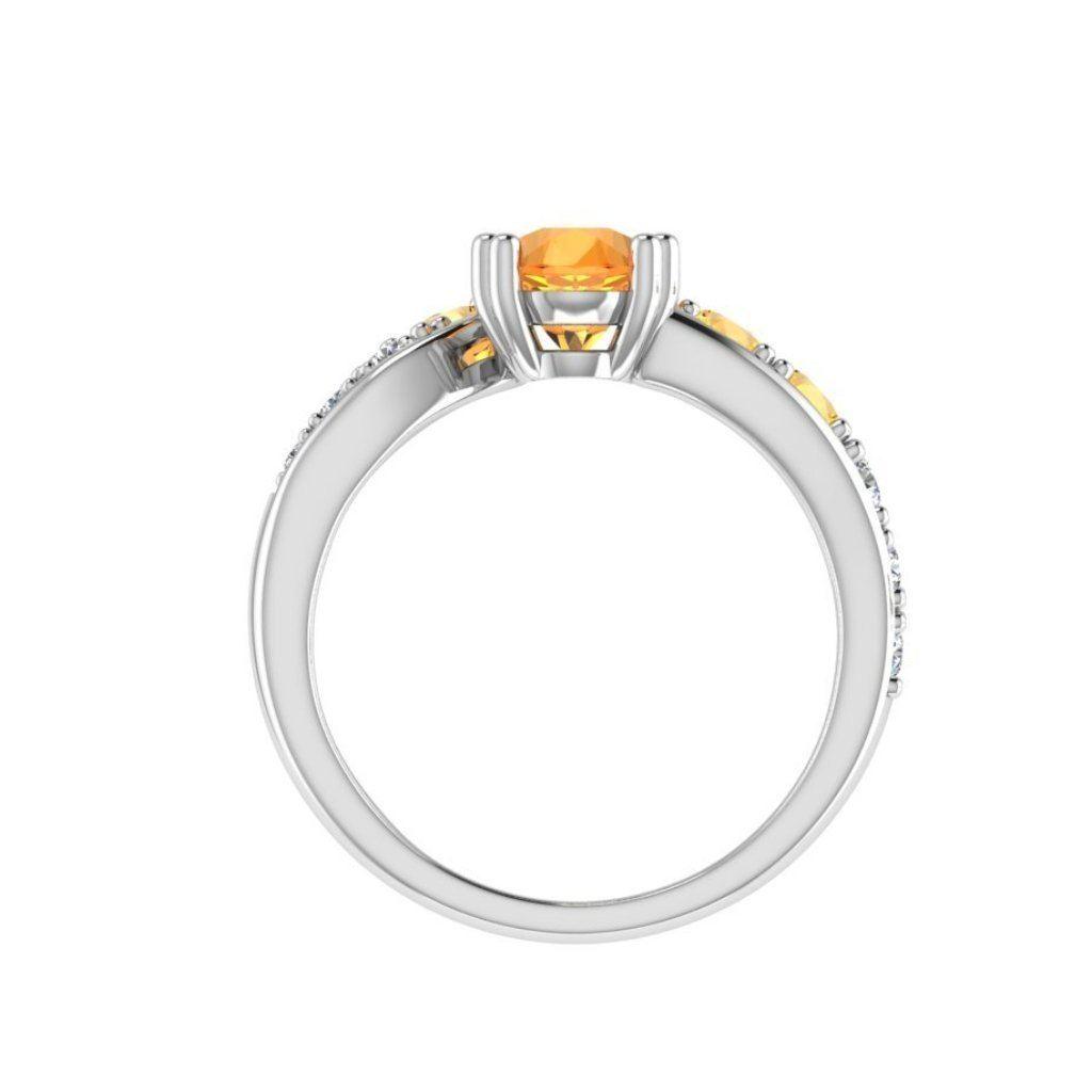 Birthstone Engagement Ring 18K Gold 0.30ct.wt Diamonds - Thenetjeweler